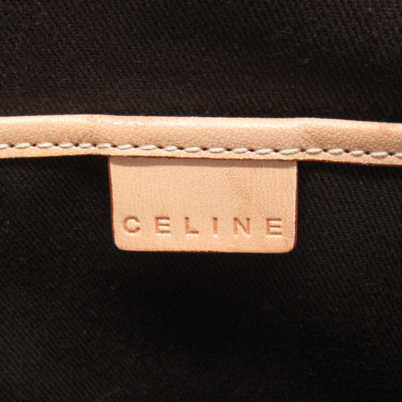 CELINE Shoulder Tote Brown PVC coated canvas