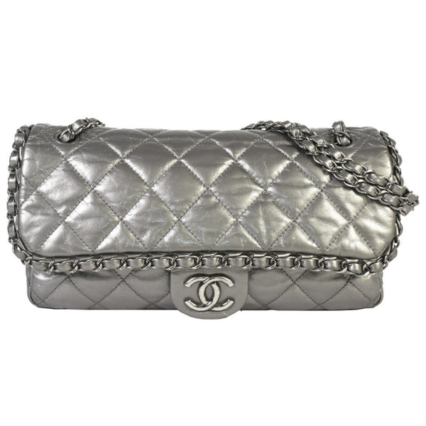 CHANEL Coco Mark Matelasse Luxury Chain Shoulder Bag Lambskin Silver 8-digit 14th series (manufactured around 2010) IT8D4ORW5WRG