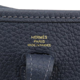 Hermes Evelyn TPM Blue Nuit Shoulder Bag Taurillon Women's