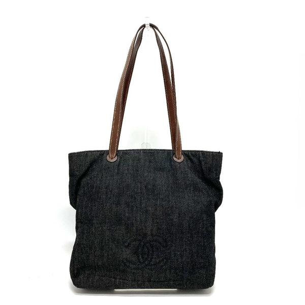 Chanel CC Mark Bag Shoulder Bag Tote Bag BlackDenim