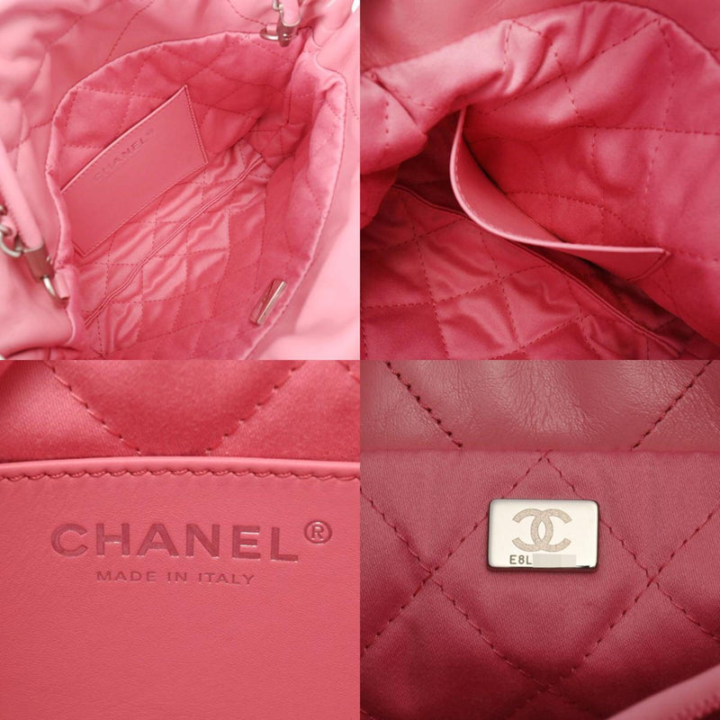 CHANEL 22 Hobo Bag Pink AS3980 Women's Shiny Calf