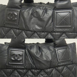 CHANEL Coco Cocoon 8619 Tote Bag Nylon Black 252133