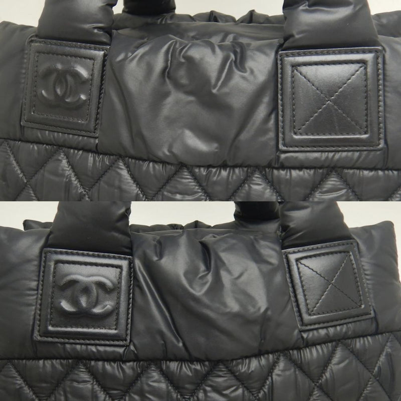 CHANEL Coco Cocoon 8619 Tote Bag Nylon Black 252133