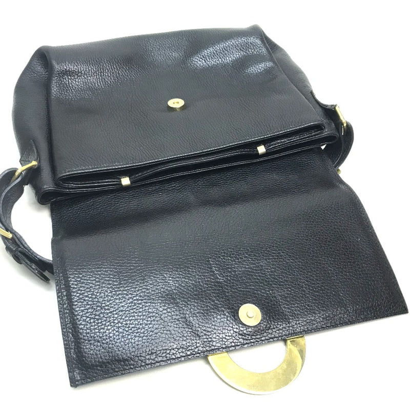 CELINE vintage Kaban One Shoulder Bag Hand Bag Black x GoldHardware