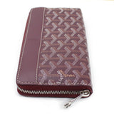 Goyard Long Wallet Round Zip Around Matignon GM APMZIP Herringbone Men's Canvas Leather Bordeaux GOYARD TK2262