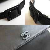 Chanel waist pouch black belt here mark CHANEL