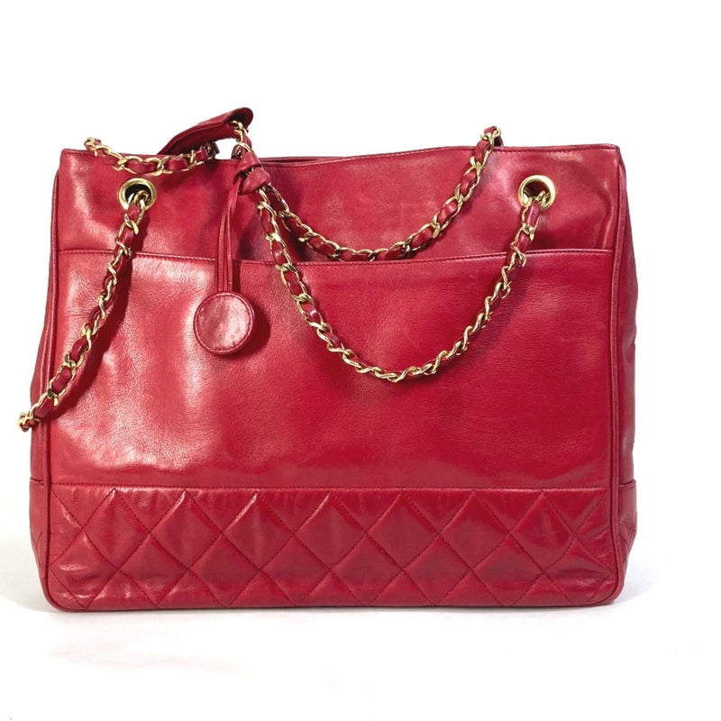 Chanel vintage double chain bag Shoulder Bag Red