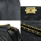 Chanel Chain Wallet Boy Long Caviar Skin Women's CHANEL