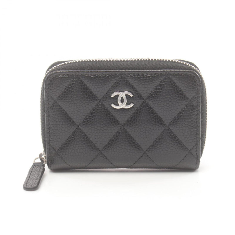 CHANEL Classic Zip Coin Purse Matelasse Wallet/Coin Case Wallet Caviar Skin (Grained Calf) Women's Black AP0216