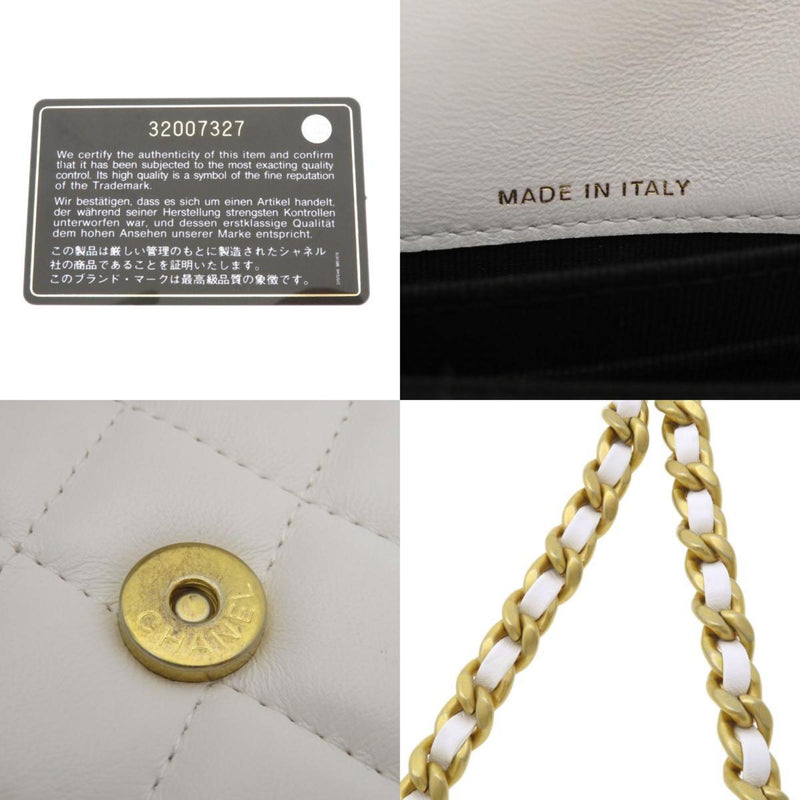 Chanel Chain Wallet Coco Mark Matelasse Shoulder Bag Lambskin Women's CHANEL