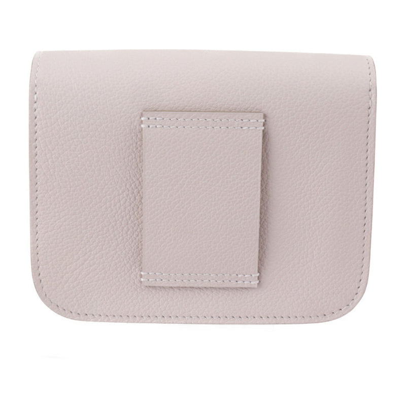 HERMES Constance Pouch Evercolor Mauve Pale Compact Wallet with Coin B Engraved