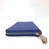 Hermes Zip Around Long Wallet Blue france Blue Based