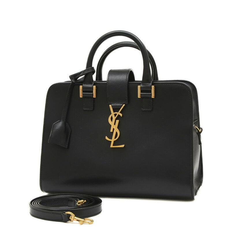 Saint Laurent Baby Cabas Handbag Leather Black 568853