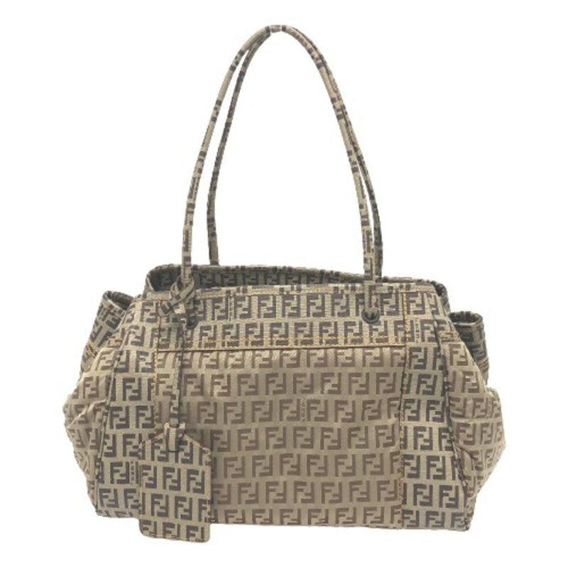 Fendi 8BN174 Zucchino Bag Hand Bag Beige