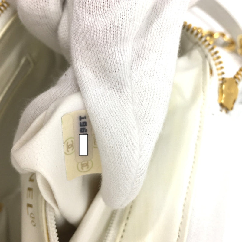 Chanel CC Mark Vanity Shoulder Bag White GoldHardware