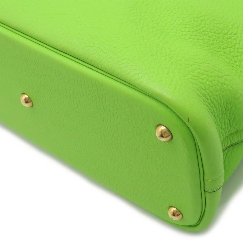 HERMES Bolide 35 handbag shoulder bag Togo leather apple green yellow □G stamp