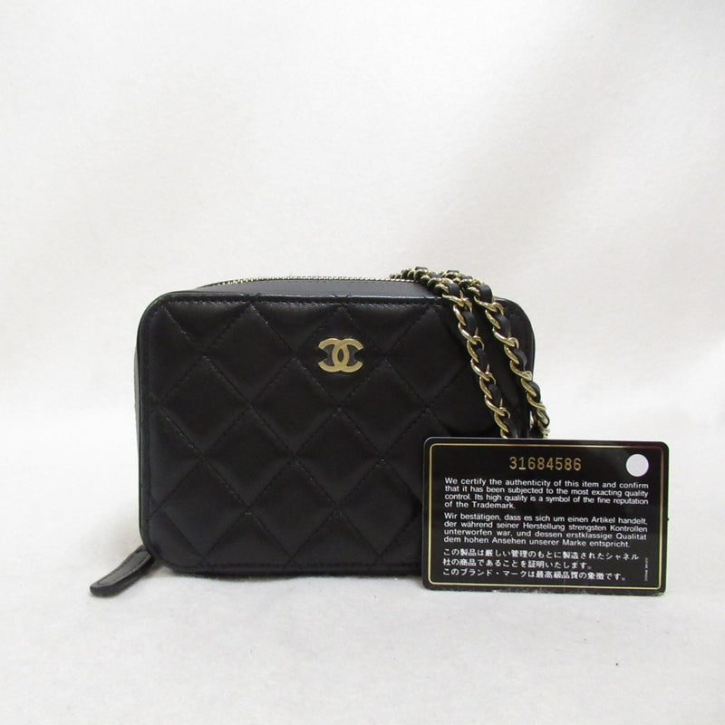 CHANEL Chain Shoulder Bag Lambskin (Sheepskin) Women's Black