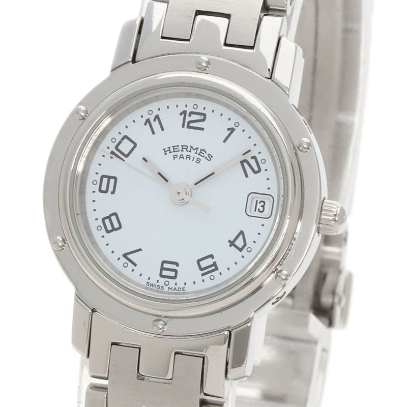 Hermes CL4.210 Clipper Watch Stainless Steel SS Ladies HERMES