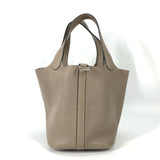 Hermes Bag Tote Bag Hand Bag Trutierle Gray Gray Based SilverHardware