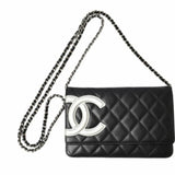 Chanel Chain Wallet Long Multi CHANEL Shoulder Bag Cambon Black Silver