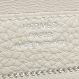 Hermes Dogon B Engraved 2023 SV Hardware (Palladium) Women's/Men's Bifold Wallet Taurillon Clemence (White)