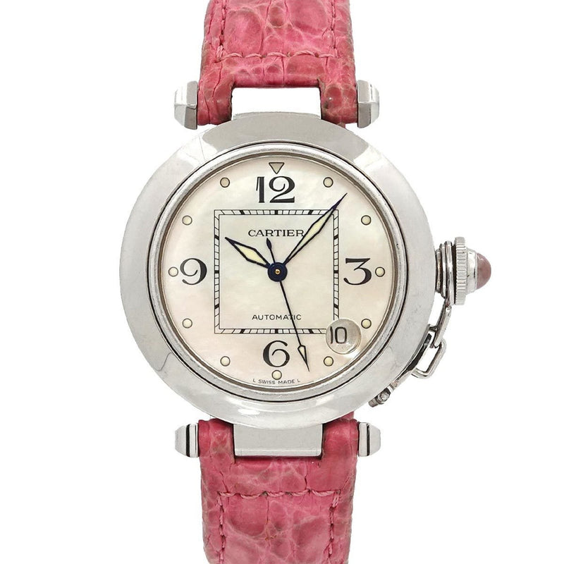 Cartier Pasha C W3106499 2003 Limited Edition Ladies Watch Date Pink Shell Automatic Self-Winding PashaC