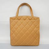 Chanel Tote Bag Matelasse Caviar Skin Camel Women's