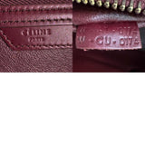 CELINE Handbag Luggage Medium Shopper Leather Bordeaux x Orange Men's Women's n0664