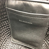 Balenciaga 695612 logo ibiza basket bag Bag Tote Bag Summer bag Hand Bag Black SilverHardware