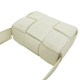 Bottega Veneta Intrecciato Candy Cassette Men's Shoulder Bag Leather White DH83016