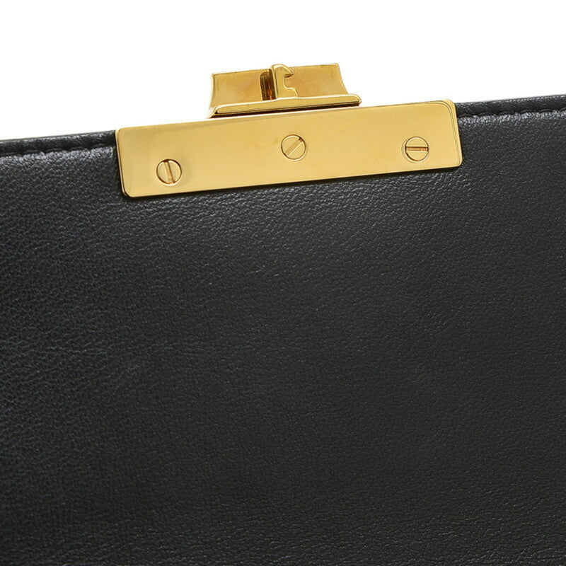 Celine Classic Triomphe Shoulder Bag in Calfskin Black 187363