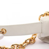 BOTTEGA VENETA The Chain Pouch Mini Waist Bag Body Leather Women's White 651445