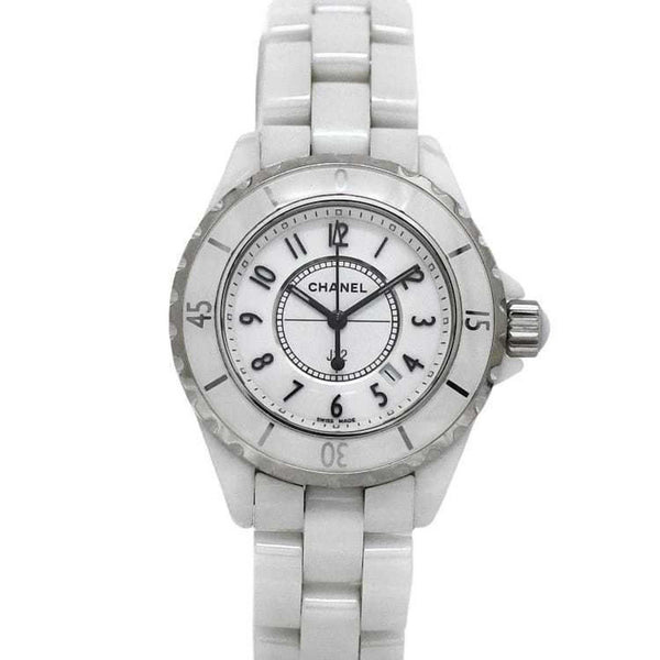 Chanel Watch J12 White H0968 Women's 34mm Ceramic SS Quartz O.E. CHANEL Battery Operated