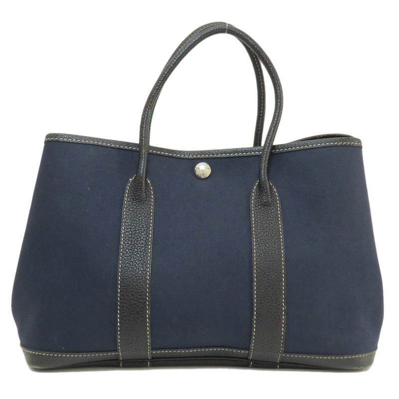 Hermes Garden TPM Navy Tote Bag Toile Officier Women's