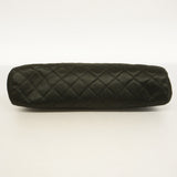 Chanel Clutch Bag Matelasse Satin Black Women's