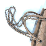 CHANEL CC Coco Mark Bag Shoulder Tote Caviar Skin Women's Beige