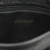 Chanel 8 Coco Mark Chain Tote Bag Caviar Skin Black