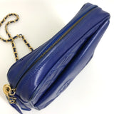 Chanel CC Mark CC bag shawl Shoulder Bag blue GoldHardware