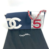 Chanel vintage Chain bag shoulder bag Shoulder Bag Navy Red x Silver