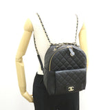 CHANEL Matelasse Backpack Rucksack Bag Caviar Skin (Grained Calf) Women's Black