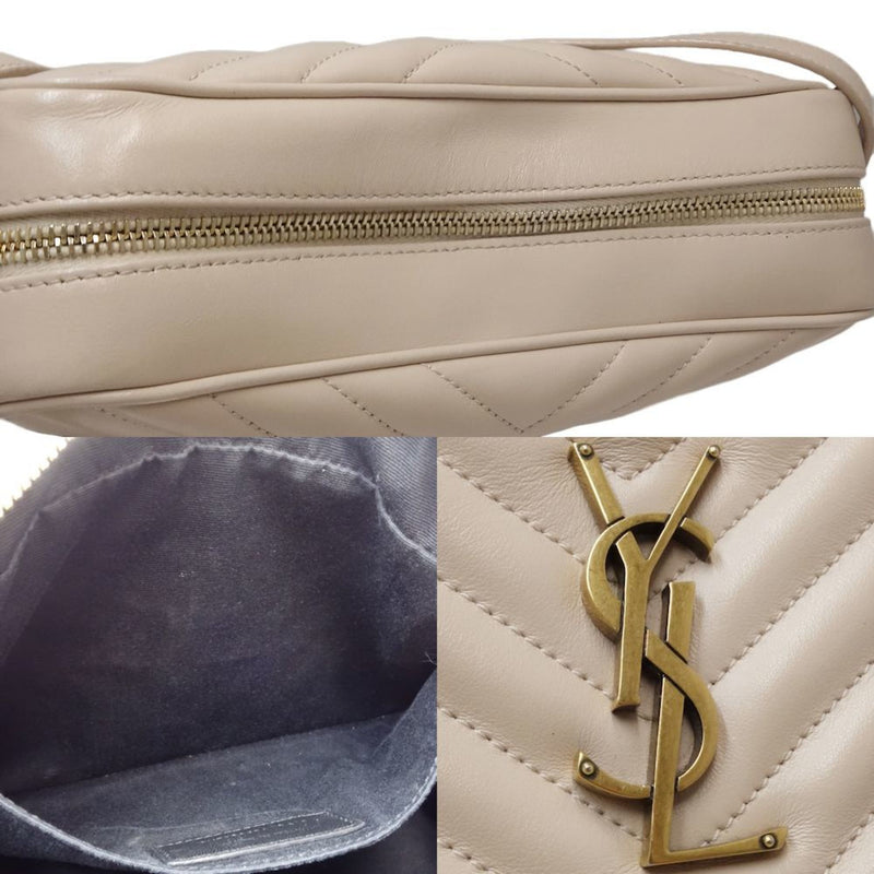 SAINT LAURENT Saint Laurent Paris Lou Camera Bag 520534 Crossbody Shoulder Leather Beige 450106