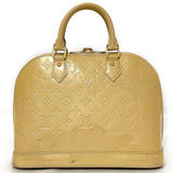 Louis Vuitton Handbag Alma PM Yellow Monogram Vernis Citrine M90101 Patent Leather FL4113 LOUIS VUITTON Enamel