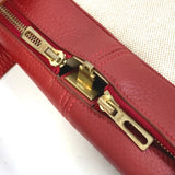 Hermes Travel bag Tote Bag Hand Bag Duffle Bag Beige/Red