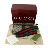 GUCCI Gucci GG Small Belt Bag Ophidia Waist 752597 Supreme Canvas Leather Beige Ebony Web Stripe