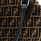 FENDI ZUCCA Handbag Bag Leather Fabric Women's Beige Black WS5870