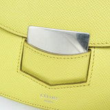 Celine Trotter Medium 179013 Women's Leather Shoulder Bag Yellow