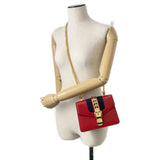 Gucci Chain Shoulder Bag Sylvie Web with Ribbon 431666 GUCCI Red