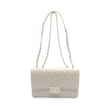 CHANEL Beauty Lock Shoulder Bag Leather Women's Beige A93223