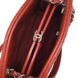 CHANEL Chanel Matelasse Chain Bag Handbag Aged Calf Leather Red Women's