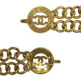 CHANEL Coco Mark Chain Belt Gold Plated Triple for Women